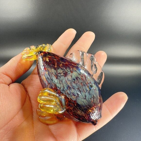 1992 Studio Art Glass Fish Hand Blown Artist Signed Thomas G Hand Made Vintage - Picture 3 of 16
